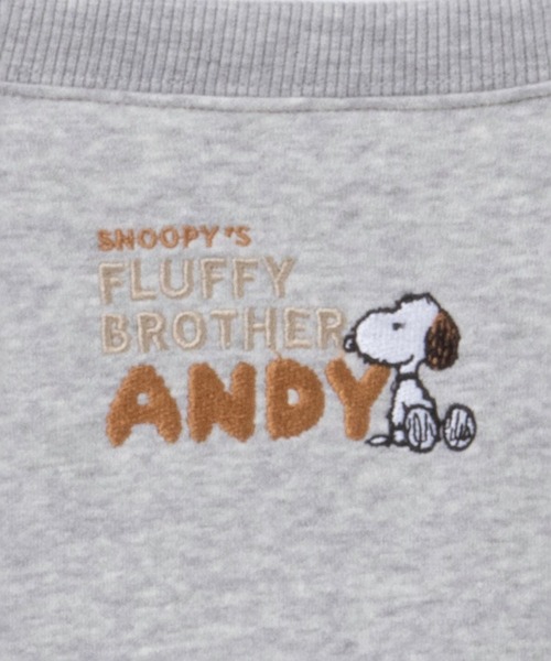 PEANUTS(ピーナッツ)の「PEANUTS SNOOPY デザインルーズトレーナー(スウェット・レディース・ライトグリーン/杢グレー/グレイッシュベージュ・フリ-)」の20枚目の写真