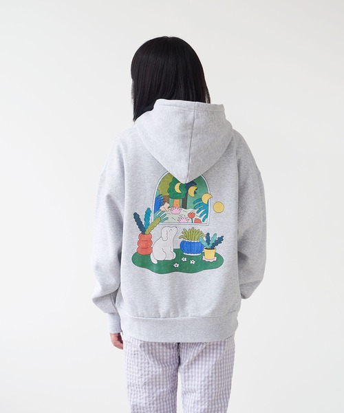 Common Noun(コモン ナウン)の「Common Noun/NATURE hakowasa 裏起毛パーカー(パーカー・レディース・レッド/オフホワイト/グレー・MEDIUM/LARGE)」の3枚目の写真