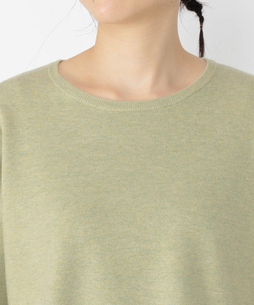 studio CLIP（スタディオクリップ）の「12ゲージ ハーフミラノ編みバイカラープルオーバー（ニット/セーター・レディース・チャコール/ライトグリーン/モカ/ライトベージュ・FREE）」の20枚目の写真