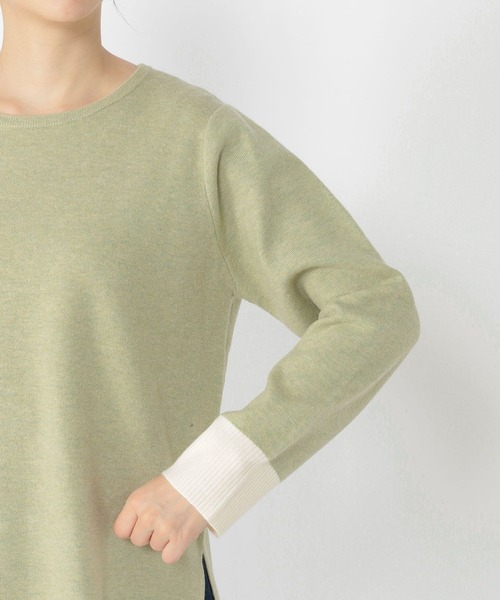 studio CLIP（スタディオクリップ）の「12ゲージ ハーフミラノ編みバイカラープルオーバー（ニット/セーター・レディース・チャコール/ライトグリーン/モカ/ライトベージュ・FREE）」の21枚目の写真