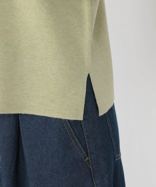 studio CLIP（スタディオクリップ）の「12ゲージ ハーフミラノ編みバイカラープルオーバー（ニット/セーター・レディース・チャコール/ライトグリーン/モカ/ライトベージュ・FREE）」の22枚目の写真