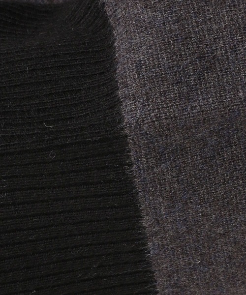 studio CLIP（スタディオクリップ）の「12ゲージ ハーフミラノ編みバイカラープルオーバー（ニット/セーター・レディース・チャコール/ライトグリーン/モカ/ライトベージュ・FREE）」の5枚目の写真