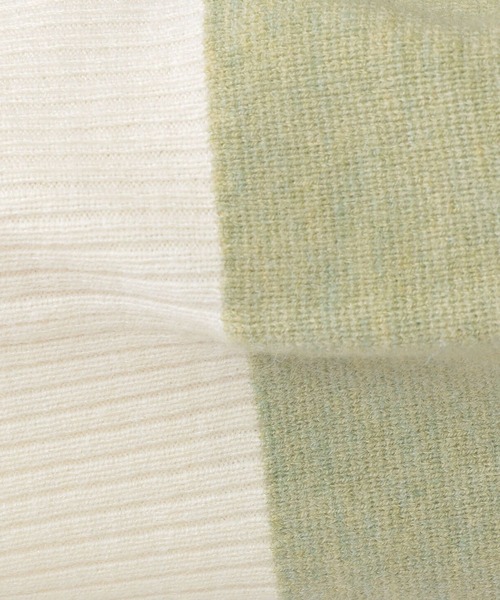 studio CLIP（スタディオクリップ）の「12ゲージ ハーフミラノ編みバイカラープルオーバー（ニット/セーター・レディース・チャコール/ライトグリーン/モカ/ライトベージュ・FREE）」の8枚目の写真