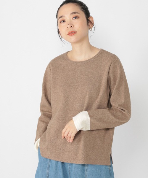 studio CLIP（スタディオクリップ）の「12ゲージ ハーフミラノ編みバイカラープルオーバー（ニット/セーター・レディース・チャコール/ライトグリーン/モカ/ライトベージュ・FREE）」の15枚目の写真