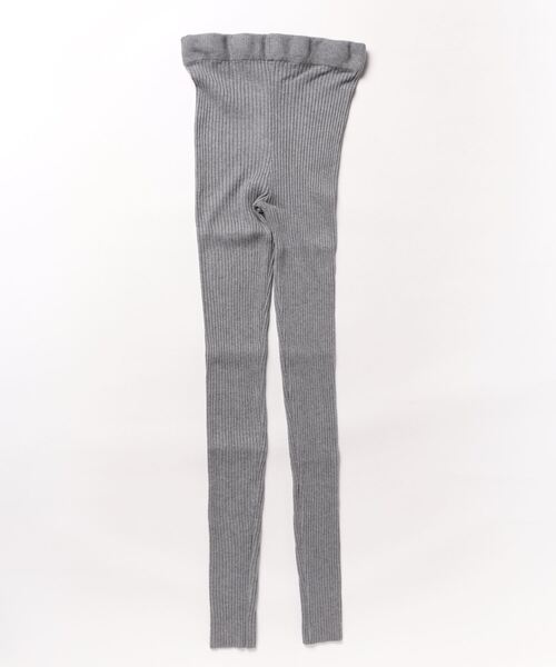 wee9s（ウィークス）の「super stretch rib leggings / スーパーストレッチリブレギンス（レギンス/スパッツ・レディース・ブラック/グレー/アイボリー・FREE）」の4枚目の写真