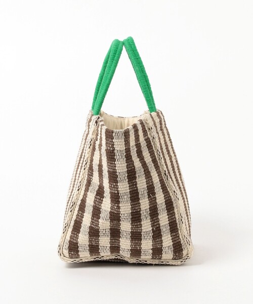 Ray BEAMS(レイビームス)の「Lilas Campbell × Ray BEAMS / 別注 配色 チェック トートバッグ(トートバッグ・レディース・ブラウン/ミント・ONE SIZE)」の6枚目の写真