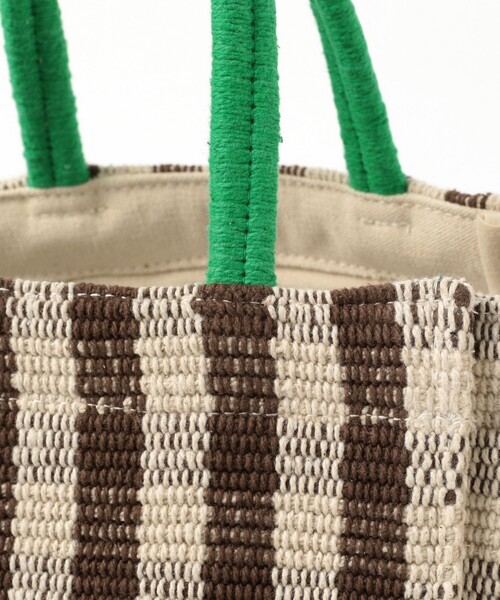 Ray BEAMS(レイビームス)の「Lilas Campbell × Ray BEAMS / 別注 配色 チェック トートバッグ(トートバッグ・レディース・ブラウン/ミント・ONE SIZE)」の9枚目の写真