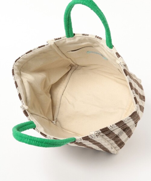 Ray BEAMS(レイビームス)の「Lilas Campbell × Ray BEAMS / 別注 配色 チェック トートバッグ(トートバッグ・レディース・ブラウン/ミント・ONE SIZE)」の10枚目の写真