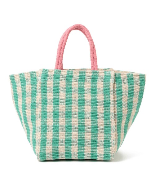 Ray BEAMS(レイビームス)の「Lilas Campbell × Ray BEAMS / 別注 配色 チェック トートバッグ(トートバッグ・レディース・ブラウン/ミント・ONE SIZE)」の11枚目の写真