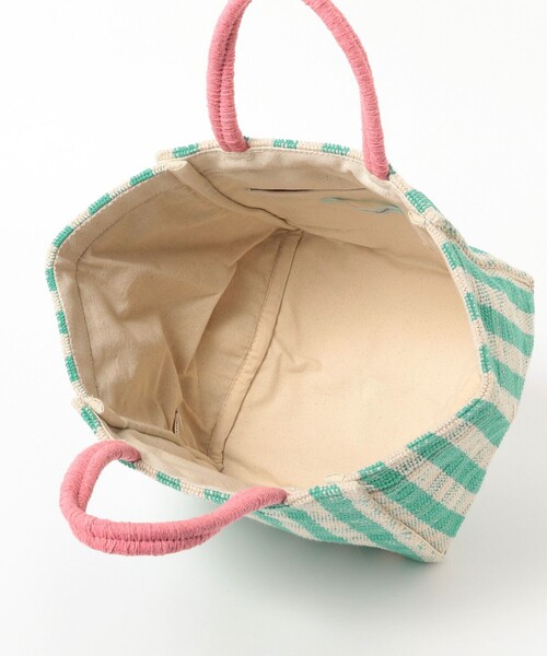 Ray BEAMS(レイビームス)の「Lilas Campbell × Ray BEAMS / 別注 配色 チェック トートバッグ(トートバッグ・レディース・ブラウン/ミント・ONE SIZE)」の12枚目の写真