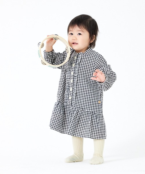 MAKE YOUR DAY（メイクユアデイ）の「フリルシャツワンピース■80～140cm（ワンピース・キッズ・ブルー/ブラック・130/120/140/80/110/90/100）」の8枚目の写真