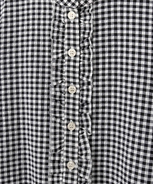 MAKE YOUR DAY（メイクユアデイ）の「フリルシャツワンピース■80～140cm（ワンピース・キッズ・ブルー/ブラック・130/120/140/80/110/90/100）」の14枚目の写真