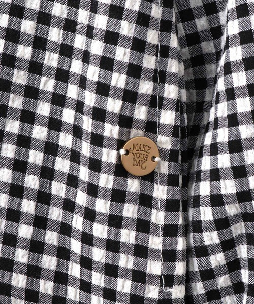 MAKE YOUR DAY（メイクユアデイ）の「フリルシャツワンピース■80～140cm（ワンピース・キッズ・ブルー/ブラック・130/120/140/80/110/90/100）」の15枚目の写真