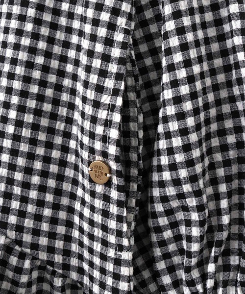 MAKE YOUR DAY（メイクユアデイ）の「フリルシャツワンピース■80～140cm（ワンピース・キッズ・ブルー/ブラック・130/120/140/80/110/90/100）」の3枚目の写真