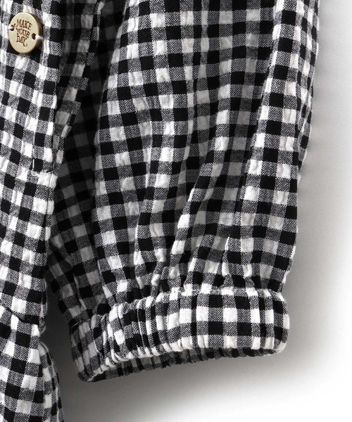 MAKE YOUR DAY（メイクユアデイ）の「フリルシャツワンピース■80～140cm（ワンピース・キッズ・ブルー/ブラック・130/120/140/80/110/90/100）」の4枚目の写真