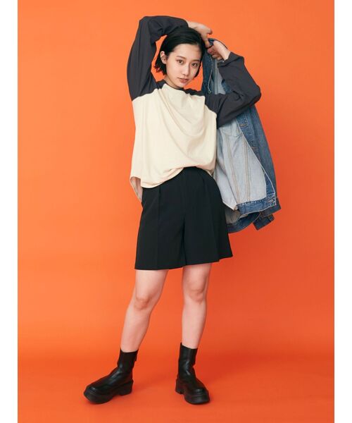 Ungrid(アングリッド)の「【WEB限定】ラグランロングスリーブTee(Tシャツ/カットソー・レディース・ヘザーグレー/ピンク/オレンジ/チャコールグレー・FREE)」の8枚目の写真