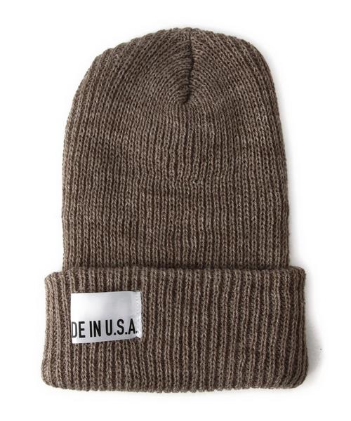 green label relaxing（グリーンレーベルリラクシング）の「GLR MADE IN USA ビーニー◆（ニットキャップ/ビーニー・メンズ・ロイヤルブルー/ネイビー/ベージュ/ワインレッド/ダークグリーン/ブラック/ダークグレー・フリー）」の4枚目の写真