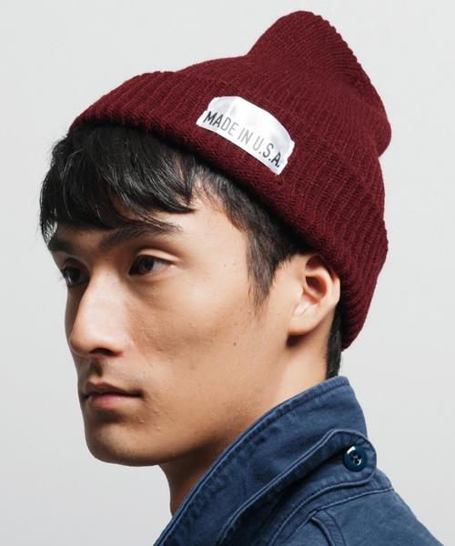 green label relaxing（グリーンレーベルリラクシング）の「GLR MADE IN USA ビーニー◆（ニットキャップ/ビーニー・メンズ・ロイヤルブルー/ネイビー/ベージュ/ワインレッド/ダークグリーン/ブラック/ダークグレー・フリー）」の7枚目の写真
