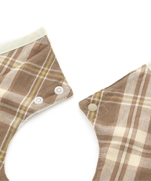 Ampersand（アンパサンド）の「リボン付きチェックスタイ（スタイ/よだれかけ・キッズ・ブラウン/ベージュ・90）」の5枚目の写真