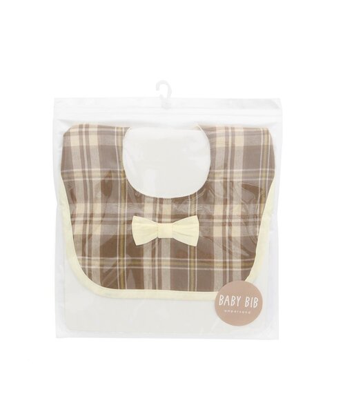 Ampersand（アンパサンド）の「リボン付きチェックスタイ（スタイ/よだれかけ・キッズ・ブラウン/ベージュ・90）」の9枚目の写真