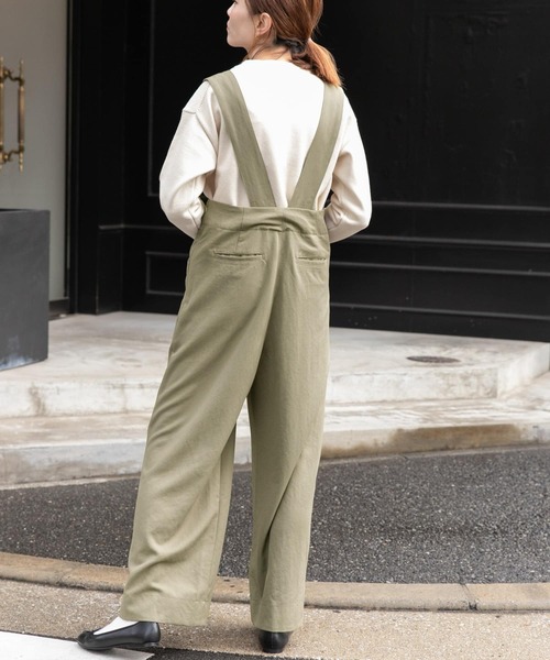 FORK&SPOON(フォークアンドスプーン)の「FORK&SPOON TRサスペンダーパンツ(その他パンツ・レディース・ブラック/グリーン系その他・2/1)」の5枚目の写真