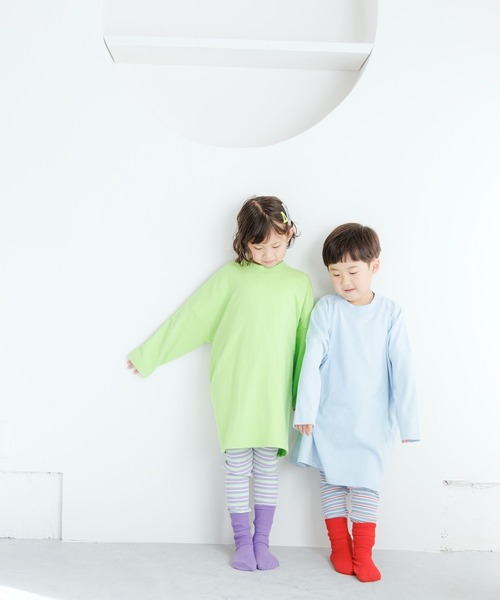 LOWRYS FARM（ローリーズファーム）の「ＵＳＡロゴプリントＢＩＧワンピース　995536（ワンピース・キッズ・ネイビー/グレー/ブルー/グリーン・110cm/120cm/130cm/140cm/150cm）」の5枚目の写真