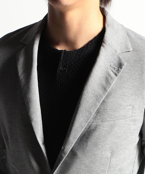 HIDEAWAYS NICOLE（ハイダウェイニコル）の「マーブルカラミジャケット（テーラードジャケット・メンズ・チャコールグレー/ネイビー/サックスブルー/トップグレー・MEDIUM/LARGE/X-LARGE）」の11枚目の写真