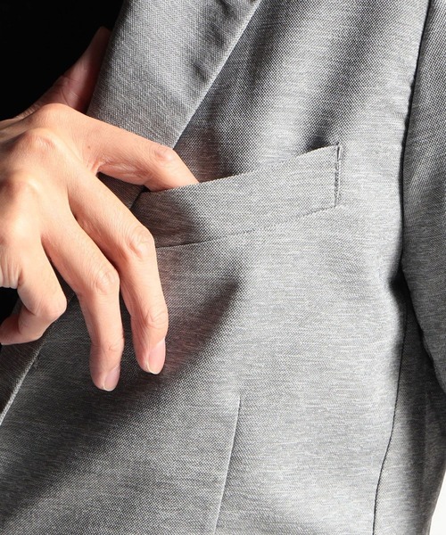 HIDEAWAYS NICOLE（ハイダウェイニコル）の「マーブルカラミジャケット（テーラードジャケット・メンズ・チャコールグレー/ネイビー/サックスブルー/トップグレー・MEDIUM/LARGE/X-LARGE）」の12枚目の写真