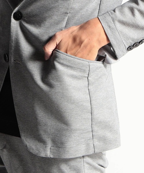 HIDEAWAYS NICOLE（ハイダウェイニコル）の「マーブルカラミジャケット（テーラードジャケット・メンズ・チャコールグレー/ネイビー/サックスブルー/トップグレー・MEDIUM/LARGE/X-LARGE）」の14枚目の写真
