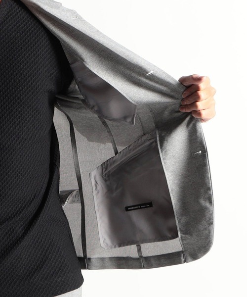 HIDEAWAYS NICOLE（ハイダウェイニコル）の「マーブルカラミジャケット（テーラードジャケット・メンズ・チャコールグレー/ネイビー/サックスブルー/トップグレー・MEDIUM/LARGE/X-LARGE）」の16枚目の写真