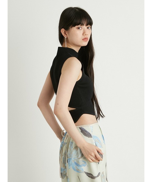 【新品】Lily Brown バックオープン カップインリブニットトップス LILY BROWN（リリーブラウン）の「カップインリブニットトップス