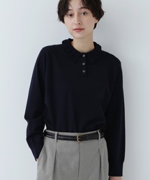 human woman | ◆フリルカラーポロ(ニット/セーター)