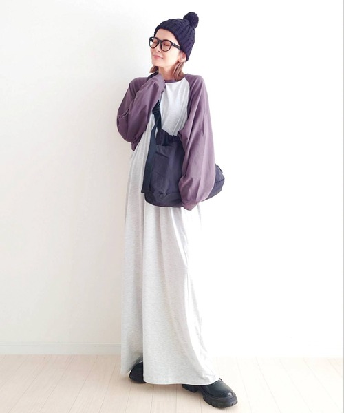 CORNERS by yui(コーナーズバイユイ)の「【CORNERS by yui】ラグランTシャツワンピース(ワンピース・レディース・グレー/ブラック/ブルー/チャコールグレー・L/M)」の9枚目の写真