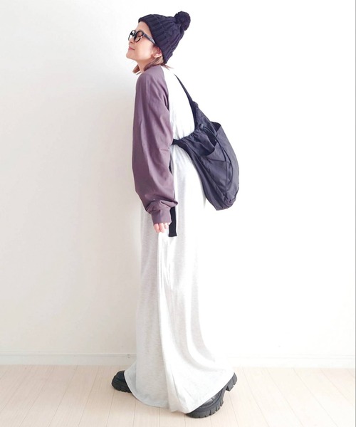 CORNERS by yui(コーナーズバイユイ)の「【CORNERS by yui】ラグランTシャツワンピース(ワンピース・レディース・グレー/ブラック/ブルー/チャコールグレー・L/M)」の10枚目の写真