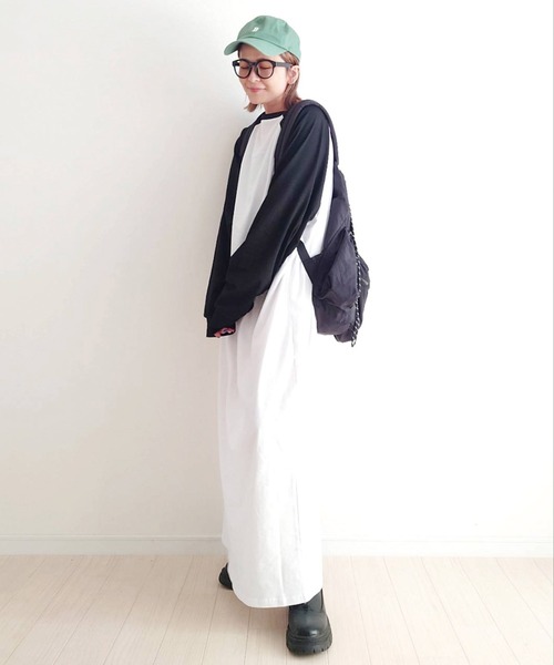 CORNERS by yui(コーナーズバイユイ)の「【CORNERS by yui】ラグランTシャツワンピース(ワンピース・レディース・グレー/ブラック/ブルー/チャコールグレー・L/M)」の13枚目の写真