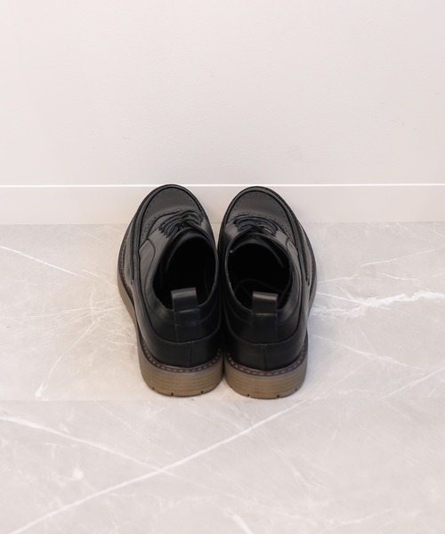 shoes365(シューズスリーシックスファイヴ)の「【shoes365】ウィングチップ ゴムソール皮靴(ドレスシューズ・メンズ・ブラック・24.5cm/25.0cm/25.5cm/26.5cm/27.0cm)」の15枚目の写真