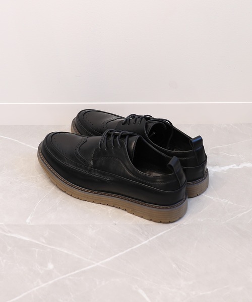 shoes365(シューズスリーシックスファイヴ)の「【shoes365】ウィングチップ ゴムソール皮靴(ドレスシューズ・メンズ・ブラック・24.5cm/25.0cm/25.5cm/26.5cm/27.0cm)」の16枚目の写真