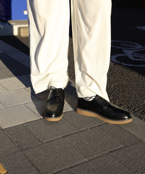 shoes365(シューズスリーシックスファイヴ)の「【shoes365】ウィングチップ ゴムソール皮靴(ドレスシューズ・メンズ・ブラック・24.5cm/25.0cm/25.5cm/26.5cm/27.0cm)」の10枚目の写真