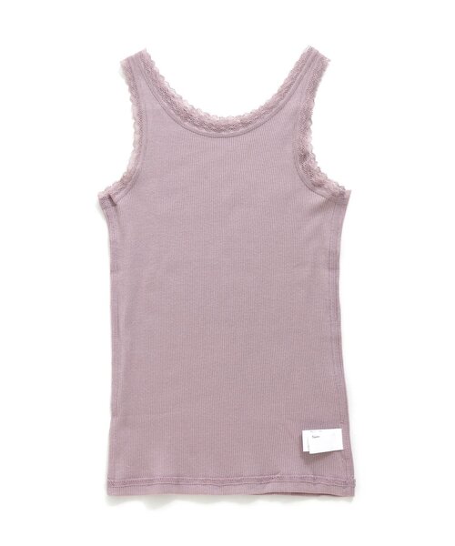 apres les cours（アプレレクール）の「GIRLSリブレースタンクトップ（タンクトップ・キッズ・ブルー/アイボリー/チャコール/ピンク・110/130/120/90/100/80）」の4枚目の写真