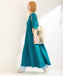 B.C STOCK | リネンレーヨンコクーンスリーブワンピース(ワンピース)