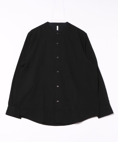 ARCHIVER（アーカイバ）の「【69】【it】ランダムワッシャー バンドカラープルオーバーシャツ（シャツ/ブラウス・メンズ・ブラック/ホワイト・LARGE/MEDIUM）」の8枚目の写真