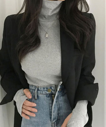 ハイネック トップス レディース