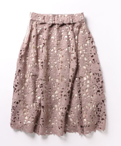 marun（マルン）の「＜大きいサイズ＞ レーススカート marun（スカート・レディース・モカ/ピンク・3L/4L/5L/L/LL）」の4枚目の写真