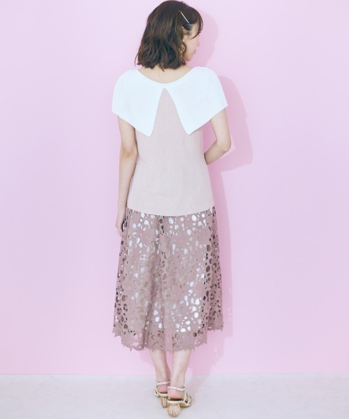 marun（マルン）の「＜大きいサイズ＞ レーススカート marun（スカート・レディース・モカ/ピンク・3L/4L/5L/L/LL）」の21枚目の写真