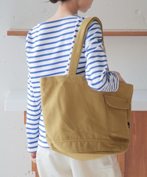 ROOTOTE（ルートート）の「【ROOTOTE】SN.ミディアム.リサイクルコットン-D トートバッグ 1018（トートバッグ・レディース・ブラック/グレー/カーキ/アイボリー/ラベンダー/グリーン/イエロー/ライトパープル/レッド/グリーン系1・FREE）」の4枚目の写真