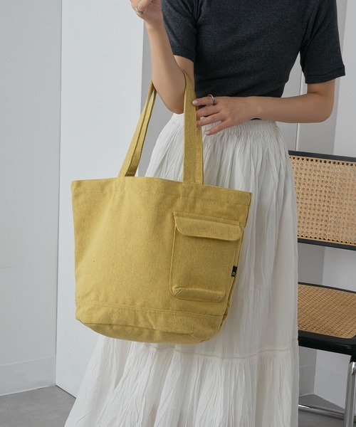 ROOTOTE（ルートート）の「【ROOTOTE】SN.ミディアム.リサイクルコットン-D トートバッグ 1018（トートバッグ・レディース・ブラック/グレー/カーキ/アイボリー/ラベンダー/グリーン/イエロー/ライトパープル/レッド/グリーン系1・FREE）」の9枚目の写真