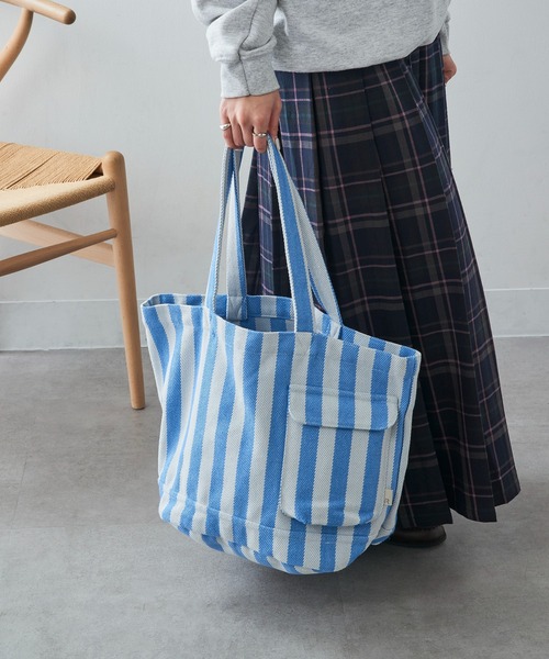 ROOTOTE(ルートート)の「【ROOTOTE】SN.ミディアム.リサイクルコットン-D トートバッグ 1018(トートバッグ・レディース・ブラック/グレー/カーキ/アイボリー/ラベンダー/グリーン/イエロー/ライトパープル/レッド/グリーン系1/オレンジ/ライトイエロー/ブルー/ブラック系1/ライトグリーン・FREE)」の9枚目の写真