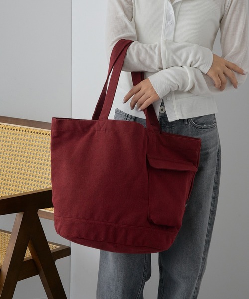 ROOTOTE（ルートート）の「【ROOTOTE】SN.ミディアム.リサイクルコットン-D トートバッグ 1018（トートバッグ・レディース・ブラック/グレー/カーキ/アイボリー/ラベンダー/グリーン/イエロー/ライトパープル/レッド/グリーン系1・FREE）」の14枚目の写真