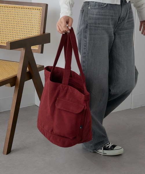 ROOTOTE（ルートート）の「【ROOTOTE】SN.ミディアム.リサイクルコットン-D トートバッグ 1018（トートバッグ・レディース・ブラック/グレー/カーキ/アイボリー/ラベンダー/グリーン/イエロー/ライトパープル/レッド/グリーン系1・FREE）」の15枚目の写真