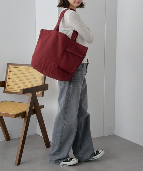 ROOTOTE（ルートート）の「【ROOTOTE】SN.ミディアム.リサイクルコットン-D トートバッグ 1018（トートバッグ・レディース・ブラック/グレー/カーキ/アイボリー/ラベンダー/グリーン/イエロー/ライトパープル/レッド/グリーン系1・FREE）」の16枚目の写真